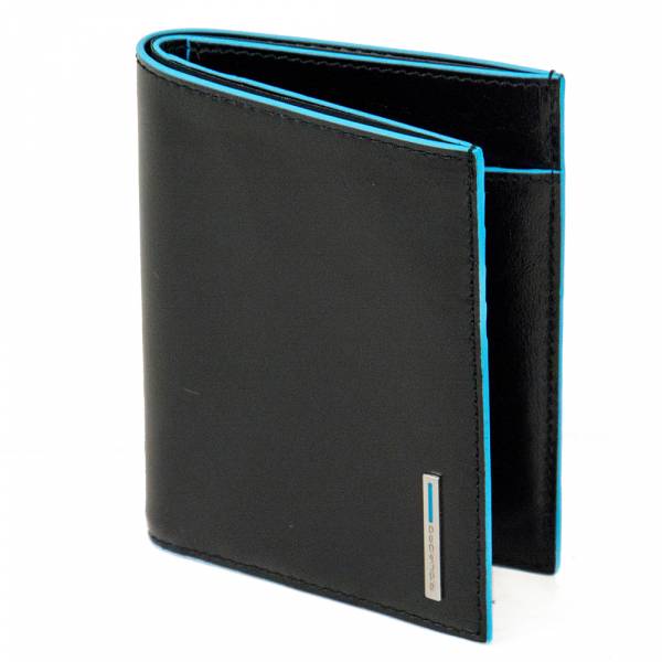 Piquadro BL SQUARE/Black  Портмоне верт. с отдел. для 9 кред.карт (9,5x12,5x1,5)