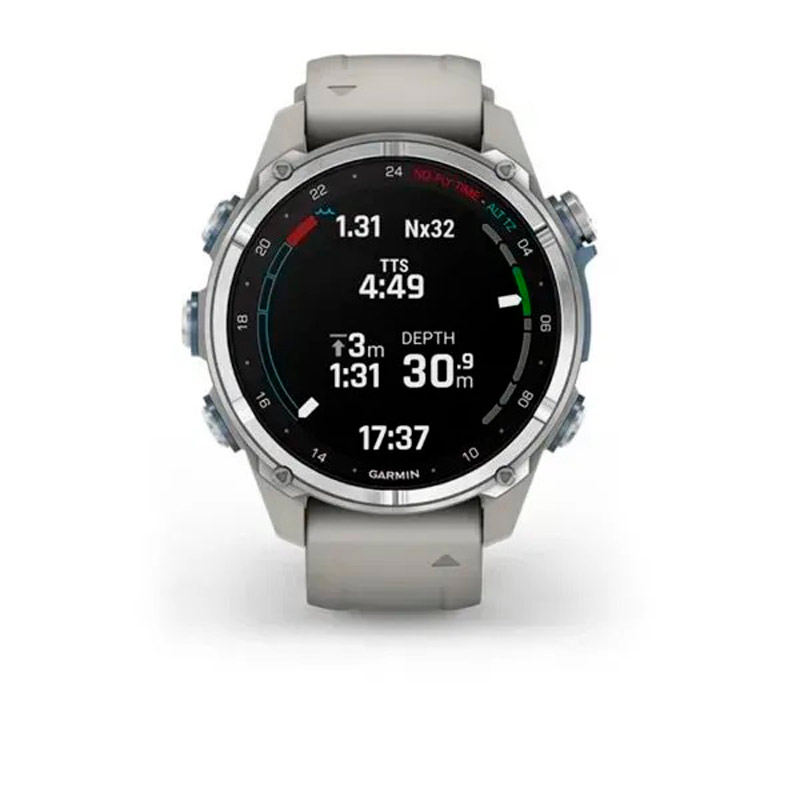 Garmin Descent Mk3, 43mm, Passvtd Steel/Fog Gry, Dive Computr Garmin Descent Mk3, 43mm, Passvtd Steel/Fog Gry, Dive Computr