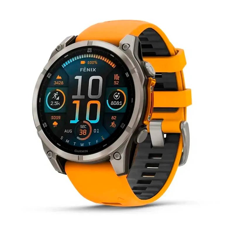 Garmin fenix 8 47mm,AMOLED,Saph,Ti/Bare/Grpht,SparkOrg/GrphtBd